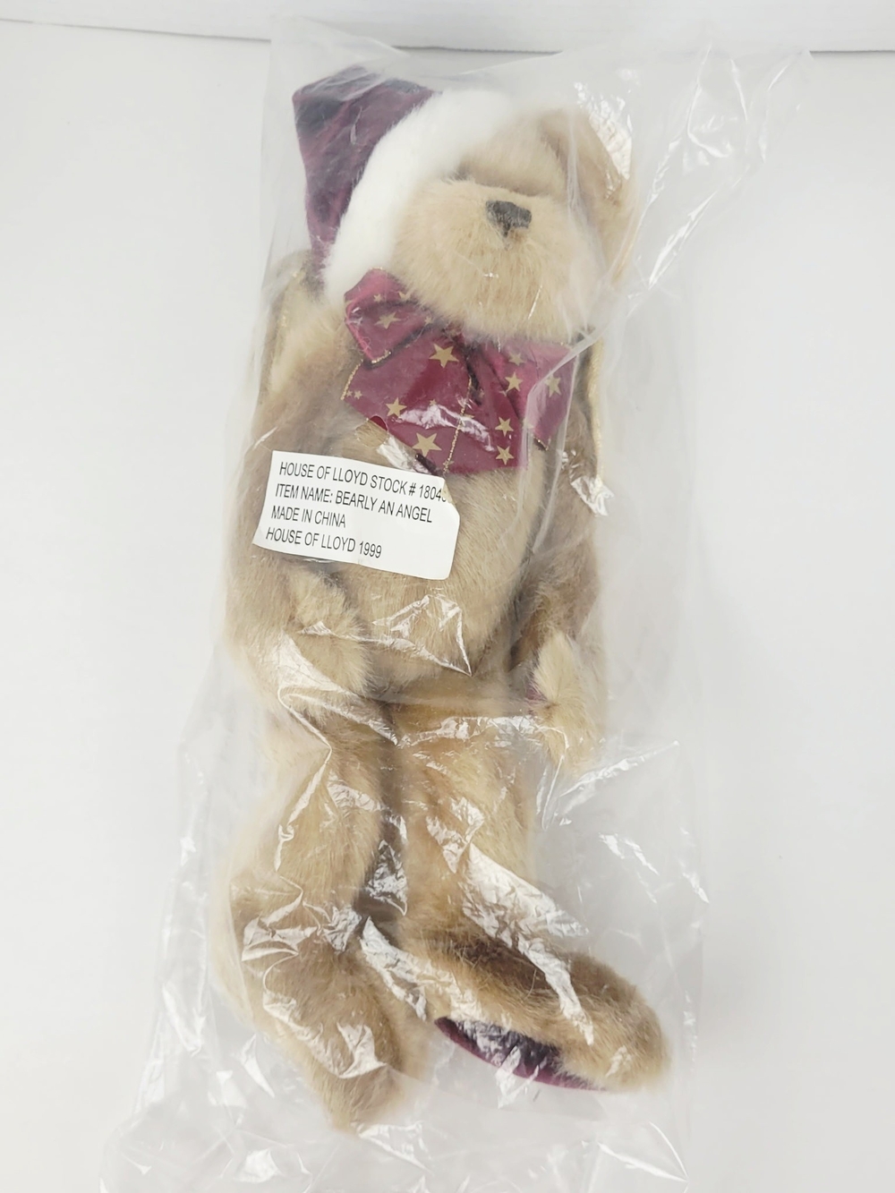 Vtg 1999~House of Lloyd~Bearly An Angel Plush~Retired 12"~Factory Sealed~HTF